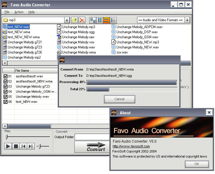 Favo Audio Converter Screenshot